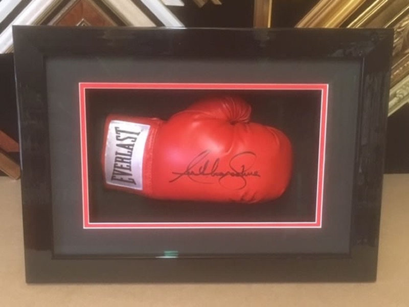 Anthony Joshua Signed Boxing Glove in a very deep box frame